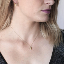 Load image into Gallery viewer, Small Crystal Necklace - 14K Solid Gold