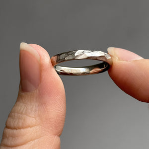 Thin Facet Ring - Solid Gold