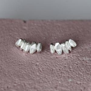 String Crystal Earrings - Silver