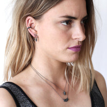 Load image into Gallery viewer, Small Crystal Necklace - Oxidised