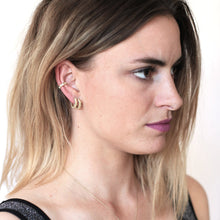 Load image into Gallery viewer, Crystallized Hoops - 14K Solid Gold