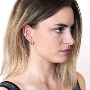Crystallized Hoops - 14K Solid Gold