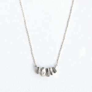 String Crystal Necklace - Silver