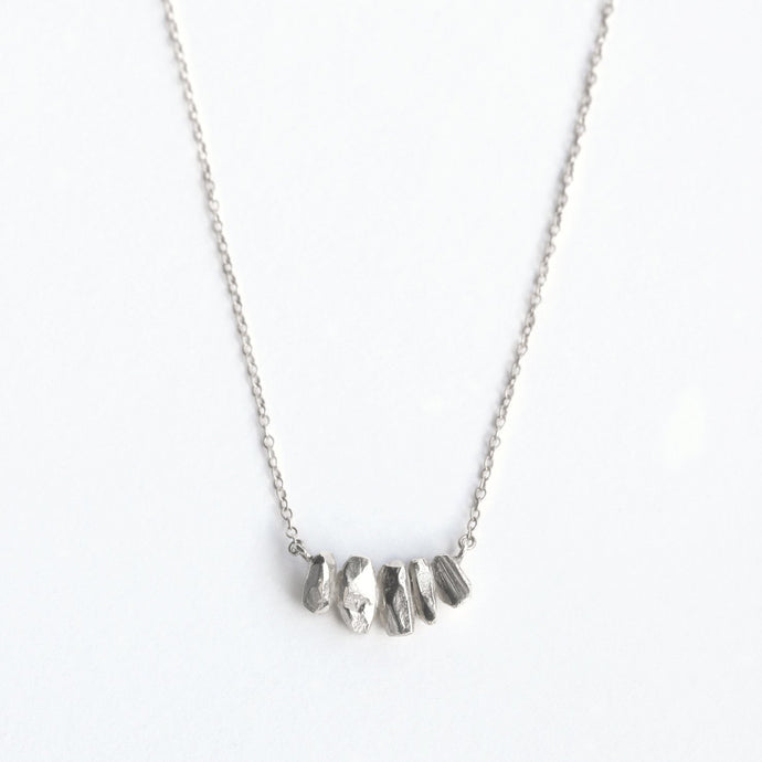 String Crystal Necklace - Silver