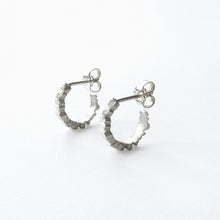 Load image into Gallery viewer, Crystallized Hoops - Silver
