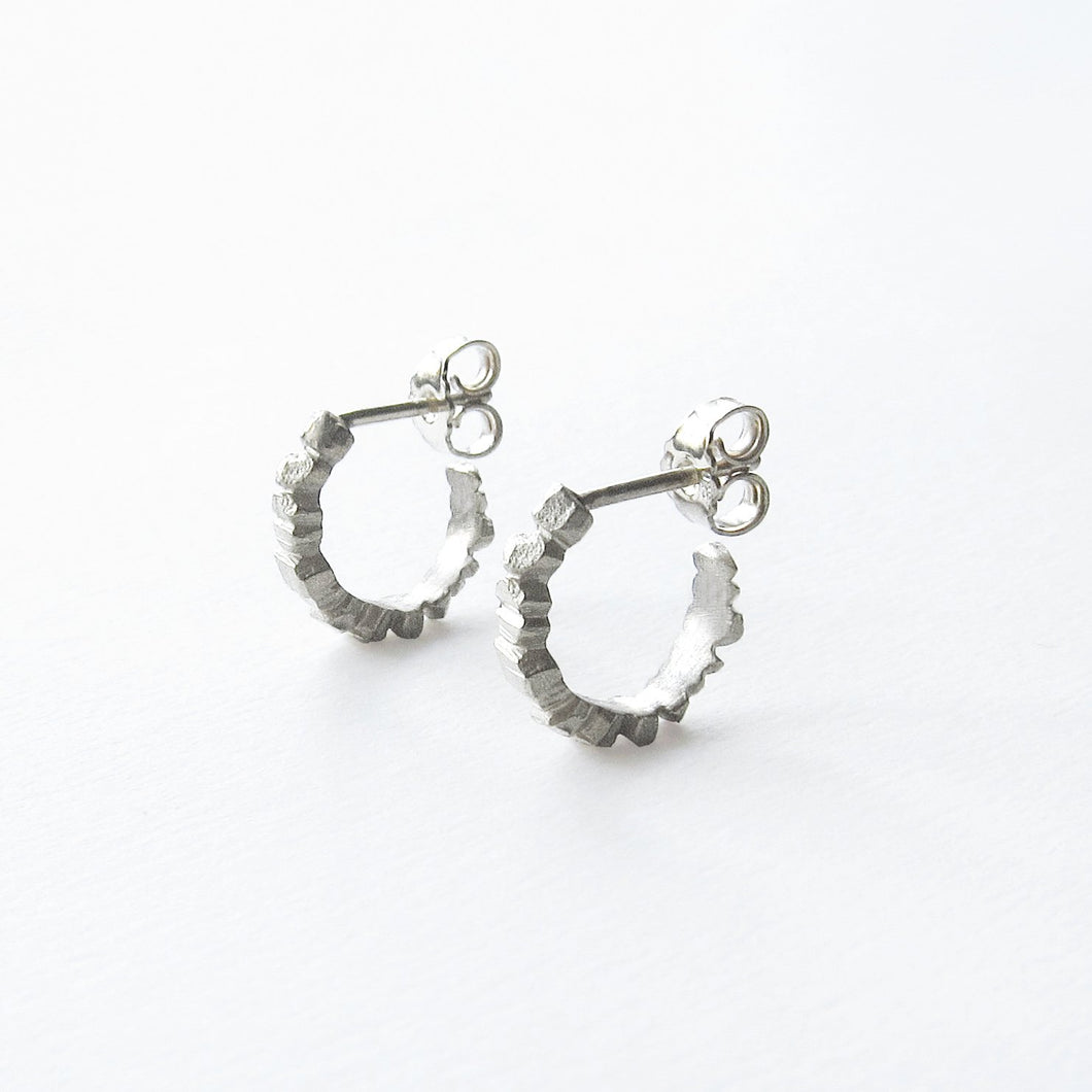 Crystallized Hoops - Silver
