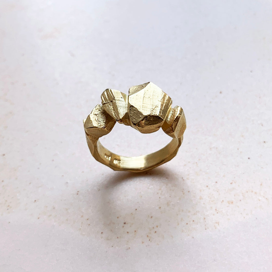 Cut Rock - 18K Solid Gold