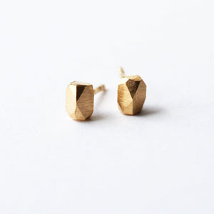 Crystal Studs - Solid Gold