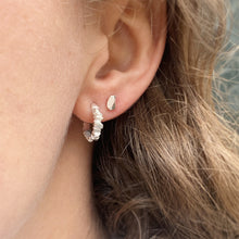 Load image into Gallery viewer, Crystallized Hoops - Silver